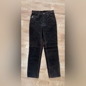 Skotts Suede Canada Brown  Washable Leather Pants Women's Size 28